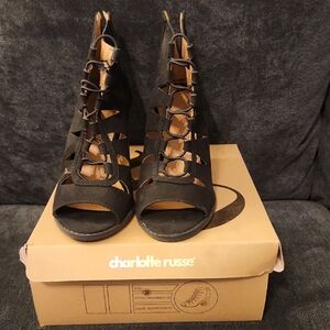 Charlotte Russe Black Women's Heeled Sandals